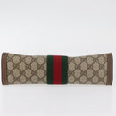 GUCCI GG Supreme Web Sherry Line Clutch Bag PVC Beige 89 01 002 Auth ti3823-6