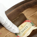 GUCCI GG Supreme Web Sherry Line Clutch Bag PVC Beige 89 01 033 Auth ti3825-12
