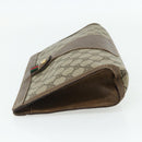 GUCCI GG Supreme Web Sherry Line Clutch Bag PVC Beige 89 01 033 Auth ti3825-3