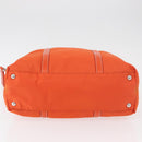 PRADA Hand Bag Nylon 2way Orange Silver Auth ti3826-5