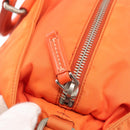 PRADA Hand Bag Nylon 2way Orange Silver Auth ti3826-10