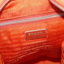 PRADA Hand Bag Nylon 2way Orange Silver Auth ti3826-21