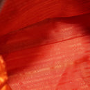 PRADA Hand Bag Nylon 2way Orange Silver Auth ti3826-11