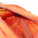 PRADA Hand Bag Nylon 2way Orange Silver Auth ti3826-24