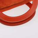 PRADA Hand Bag Nylon 2way Orange Silver Auth ti3826-7
