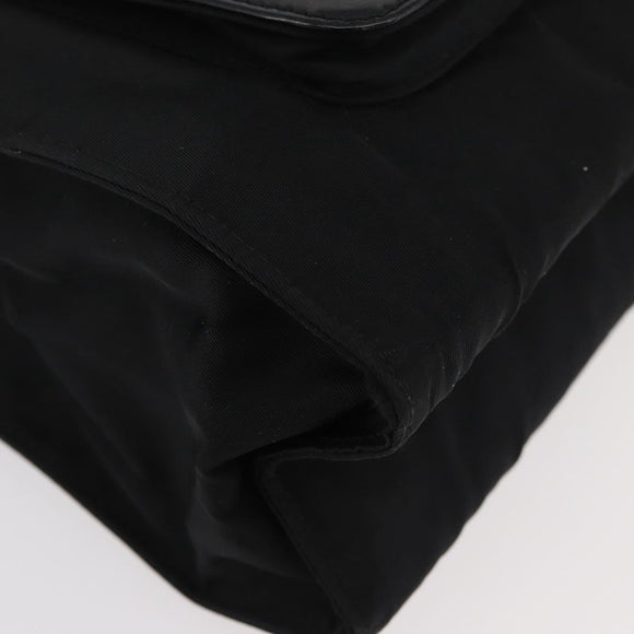PRADA Business Bag Nylon Black Silver Auth ti3827