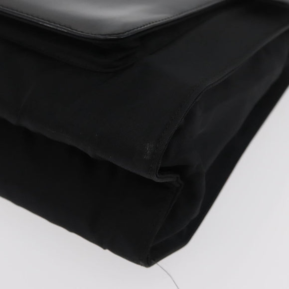 PRADA Business Bag Nylon Black Silver Auth ti3827