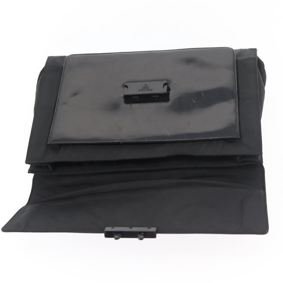 PRADA Business Bag Nylon Black Silver Auth ti3827