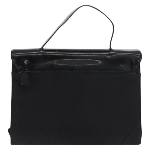 PRADA Business Bag Nylon Black Silver Auth ti3827