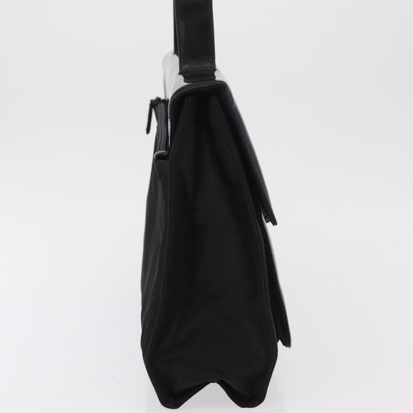 PRADA Business Bag Nylon Black Silver Auth ti3827