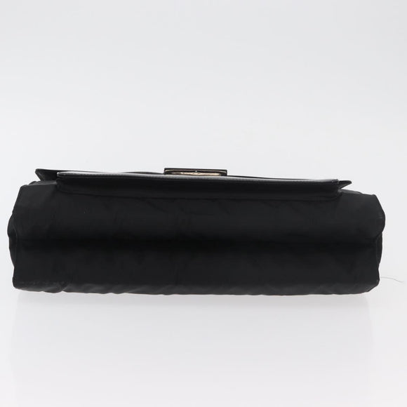 PRADA Business Bag Nylon Black Silver Auth ti3827