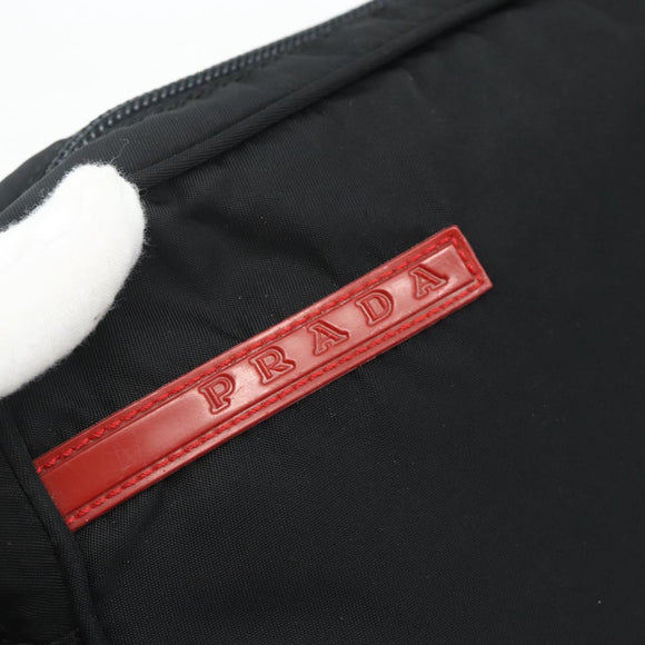 PRADA Sports Shoulder Bag Nylon Black Silver Auth ti3828
