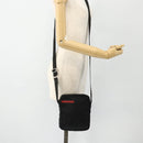 PRADA Sports Shoulder Bag Nylon Black Silver Auth ti3828-23