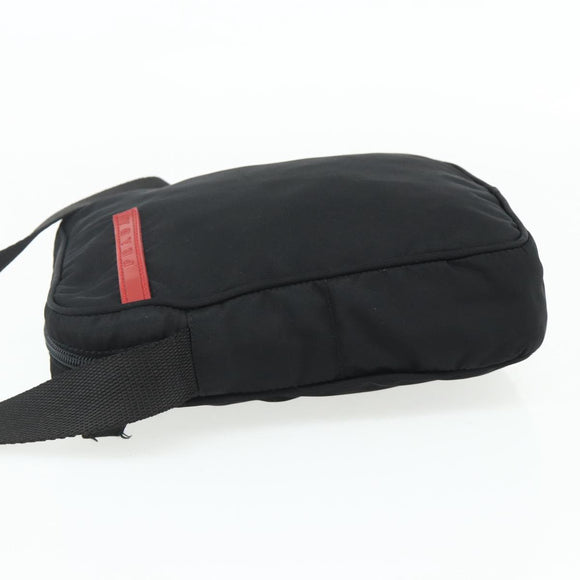PRADA Sports Shoulder Bag Nylon Black Silver Auth ti3828