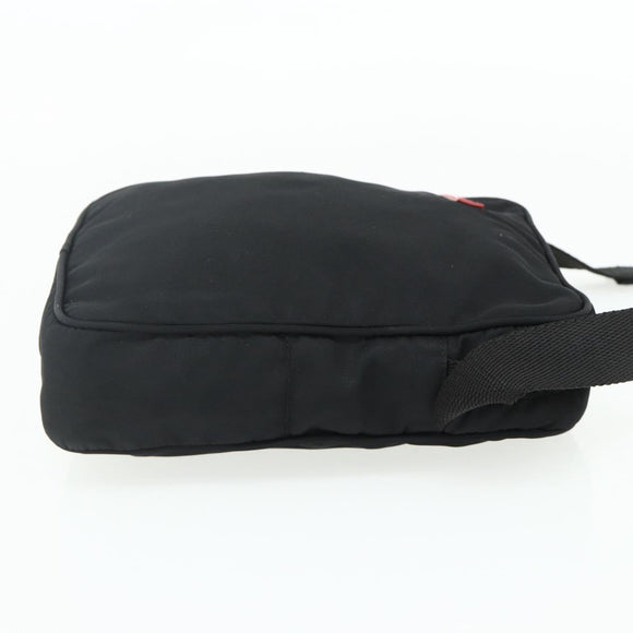 PRADA Sports Shoulder Bag Nylon Black Silver Auth ti3828