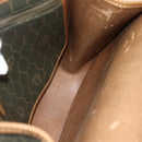 Christian Dior Honeycomb Canvas Shoulder Bag PVC Khaki Gold Auth ti3832-19
