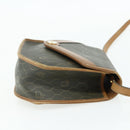 Christian Dior Honeycomb Canvas Shoulder Bag PVC Khaki Gold Auth ti3832-4