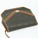 Christian Dior Honeycomb Canvas Shoulder Bag PVC Khaki Gold Auth ti3832-6
