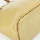 LOUIS VUITTON Monogram Vernis Houston Hand Bag Beige M91004 LV Auth ti3833-14