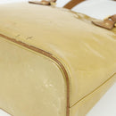 LOUIS VUITTON Monogram Vernis Houston Hand Bag Beige M91004 LV Auth ti3833-15
