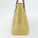 LOUIS VUITTON Monogram Vernis Houston Hand Bag Beige M91004 LV Auth ti3833-3