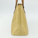 LOUIS VUITTON Monogram Vernis Houston Hand Bag Beige M91004 LV Auth ti3833-4