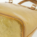LOUIS VUITTON Monogram Vernis Houston Hand Bag Beige M91004 LV Auth ti3835-12