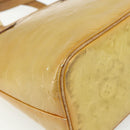 LOUIS VUITTON Monogram Vernis Houston Hand Bag Beige M91004 LV Auth ti3835-13
