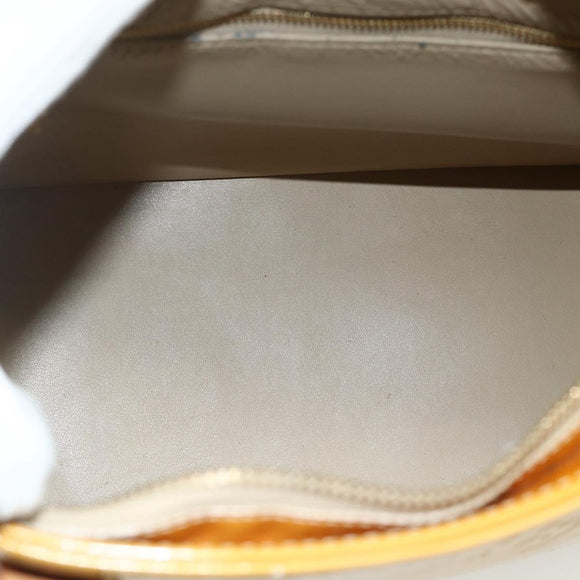LOUIS VUITTON Monogram Vernis Houston Hand Bag Beige M91004 LV Auth ti3835