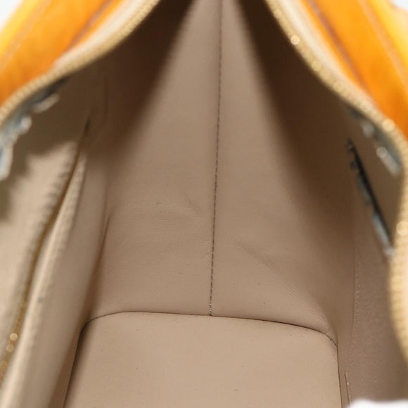LOUIS VUITTON Monogram Vernis Houston Hand Bag Beige M91004 LV Auth ti3835