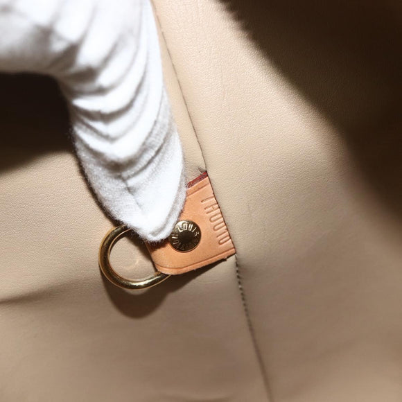 LOUIS VUITTON Monogram Vernis Houston Hand Bag Beige M91004 LV Auth ti3835