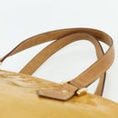 LOUIS VUITTON Monogram Vernis Houston Hand Bag Beige M91004 LV Auth ti3835-8