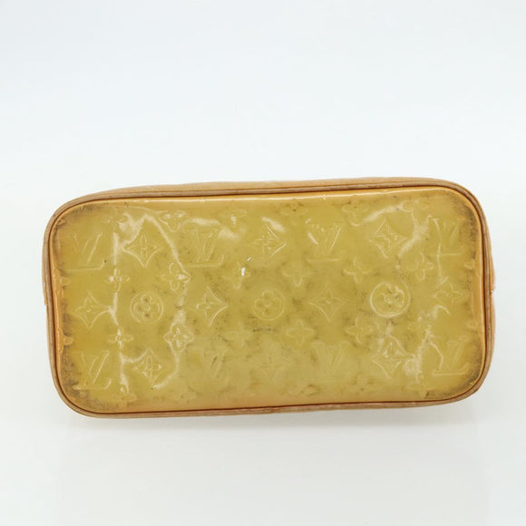 LOUIS VUITTON Monogram Vernis Houston Hand Bag Beige M91004 LV Auth ti3835