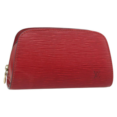 LOUIS VUITTON Epi Dauphine PM Pouch Castilian Red M48447 LV Auth ti3837