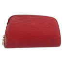 LOUIS VUITTON Epi Dauphine PM Pouch Castilian Red M48447 LV Auth ti3837-1