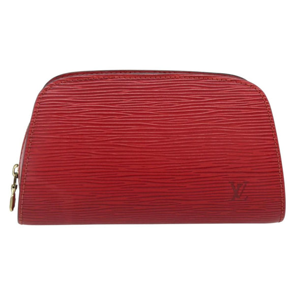 LOUIS VUITTON Epi Dauphine PM Pouch Castilian Red M48447 LV Auth ti3837