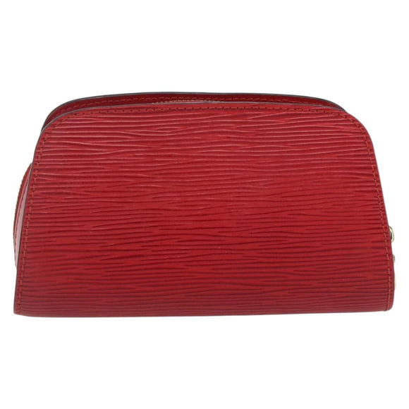 LOUIS VUITTON Epi Dauphine PM Pouch Castilian Red M48447 LV Auth ti3837