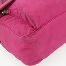 PRADA Shoulder Bag Nylon Pink Silver Auth ti3838-15