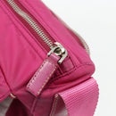 PRADA Shoulder Bag Nylon Pink Silver Auth ti3838-21