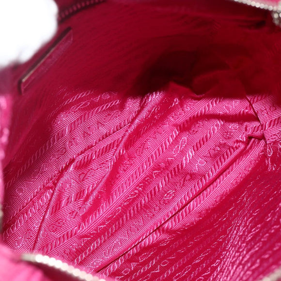 PRADA Shoulder Bag Nylon Pink Silver Auth ti3838