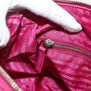 PRADA Shoulder Bag Nylon Pink Silver Auth ti3838-25