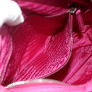 PRADA Shoulder Bag Nylon Pink Silver Auth ti3838-26