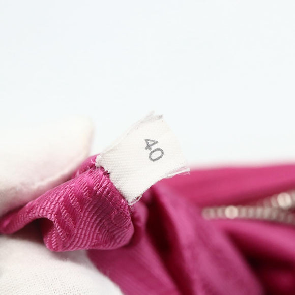 PRADA Shoulder Bag Nylon Pink Silver Auth ti3838
