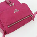 PRADA Shoulder Bag Nylon Pink Silver Auth ti3838-6