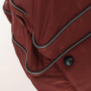 PRADA Sports Boston Bag Nylon Bordeaux Silver Auth ti3840-15
