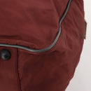 PRADA Sports Boston Bag Nylon Bordeaux Silver Auth ti3840-16