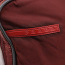 PRADA Sports Boston Bag Nylon Bordeaux Silver Auth ti3840-18