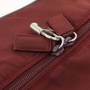 PRADA Sports Boston Bag Nylon Bordeaux Silver Auth ti3840-19