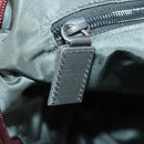PRADA Sports Boston Bag Nylon Bordeaux Silver Auth ti3840-24