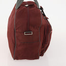 PRADA Sports Boston Bag Nylon Bordeaux Silver Auth ti3840-4